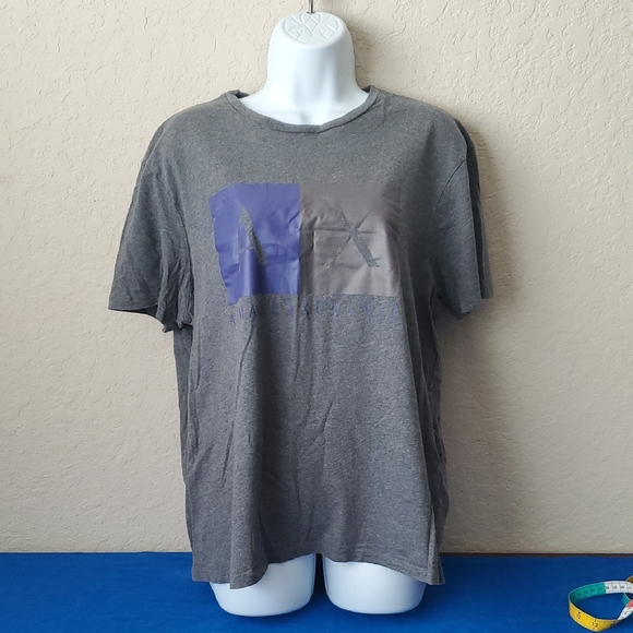 A/X Armani Exchange Tops - AX Armani | Exchange Unisex Gray XL Logo T-Shirt